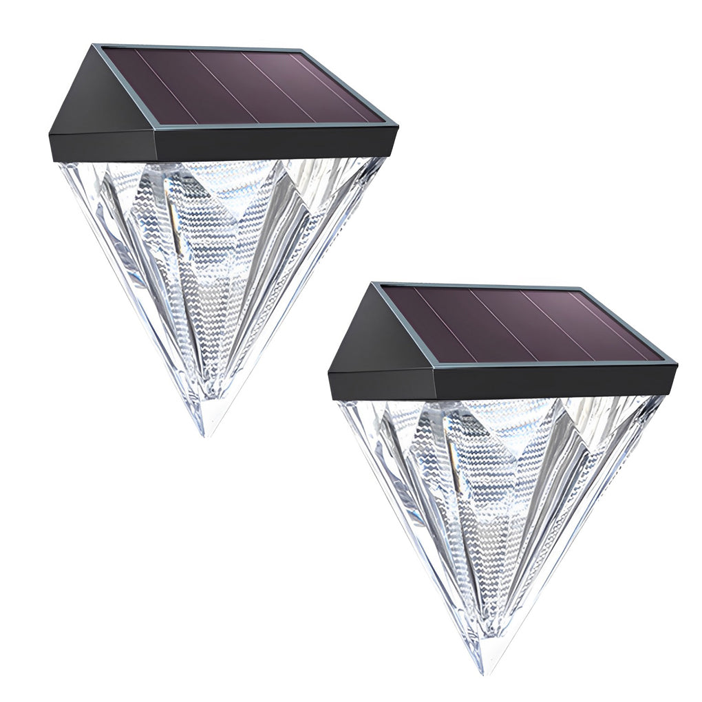 Conjunto 2 Apliques Solares LED Exterior Preto à Prova de Água