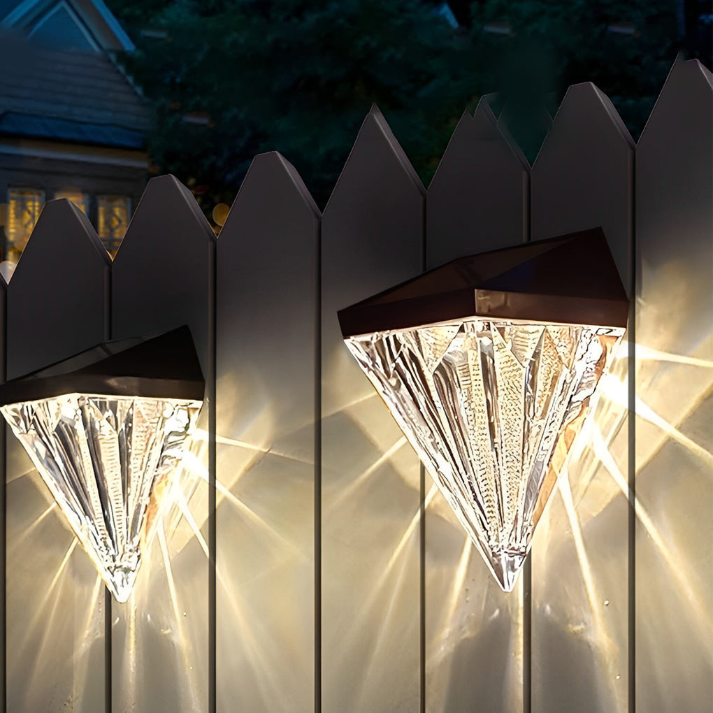 Conjunto 2 Apliques Solares LED Exterior Preto à Prova de Água