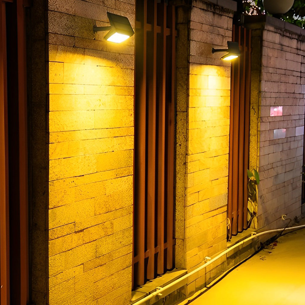 Conjunto 2 Candeeiros Solares LED Exterior IP65 – Preto Moderno