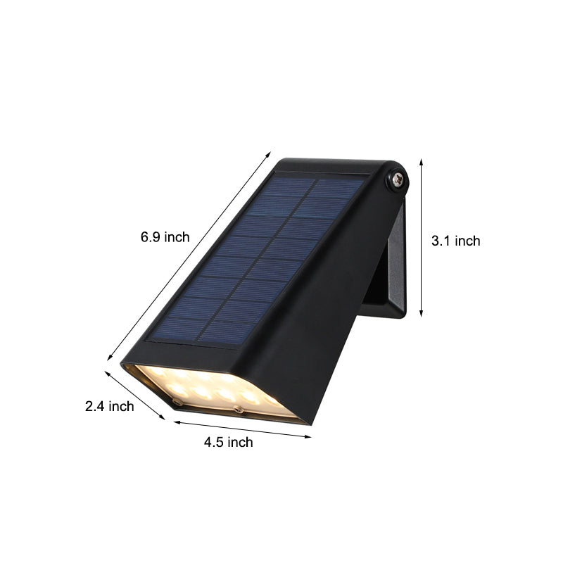 Aplique Solar LED Exterior Ajustável – Preto Moderno