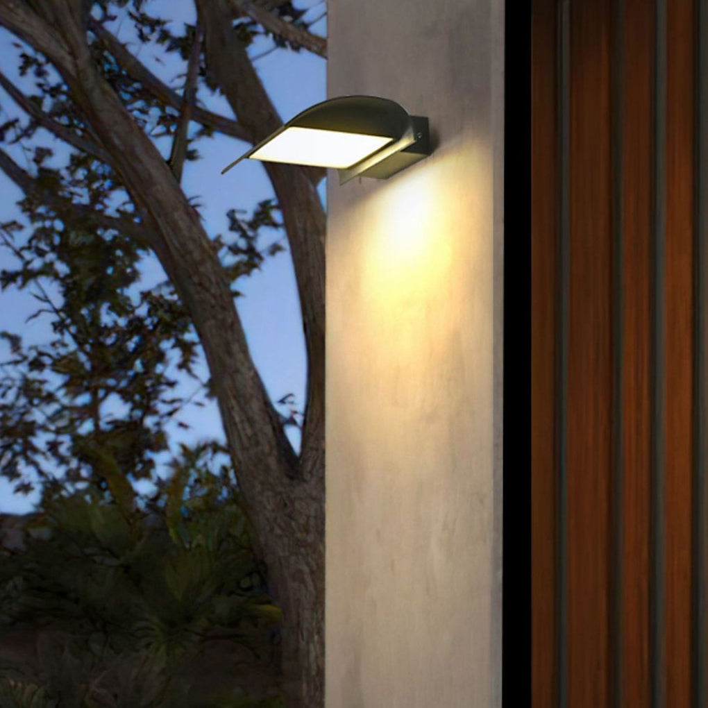 Aplique LED Exterior Curvo Minimalista – Preto