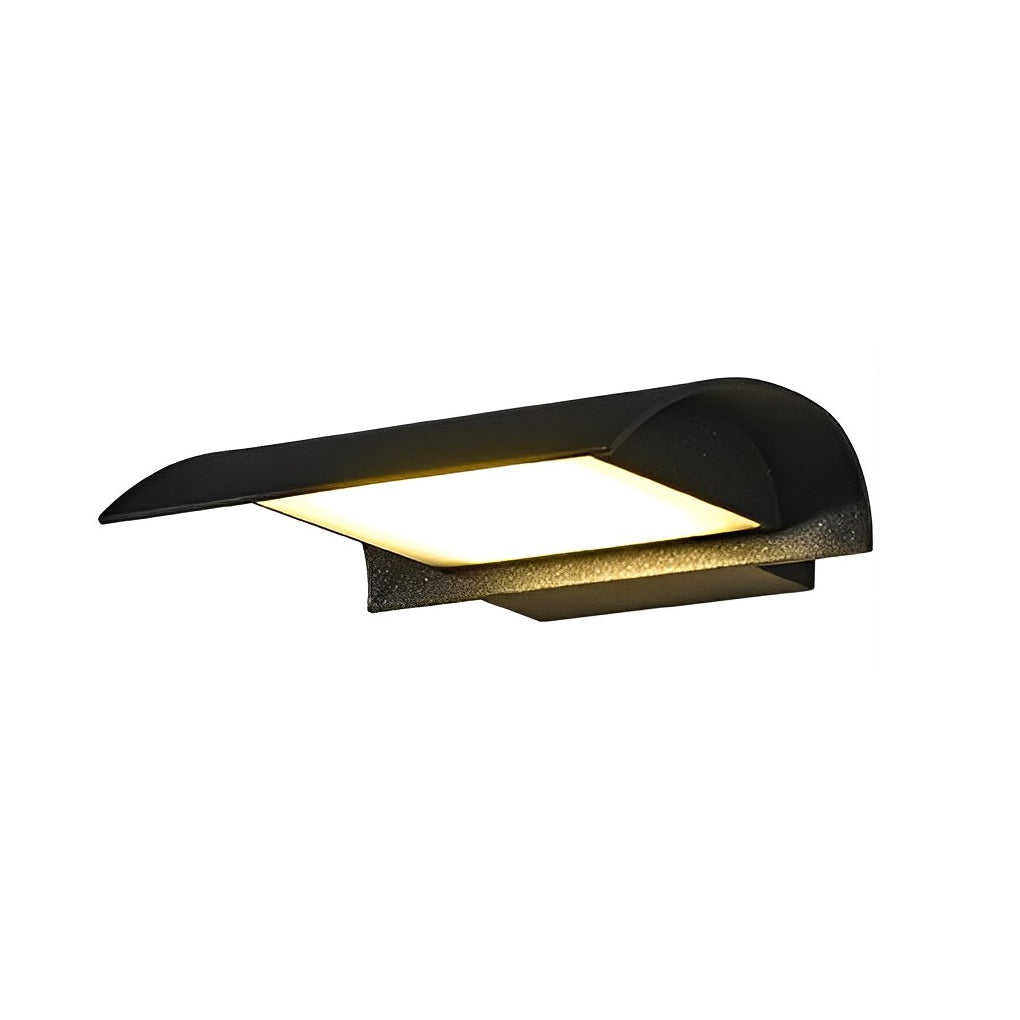 Aplique LED Exterior Curvo Minimalista – Preto