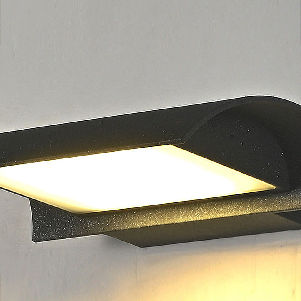 Aplique LED Exterior Curvo Minimalista – Preto