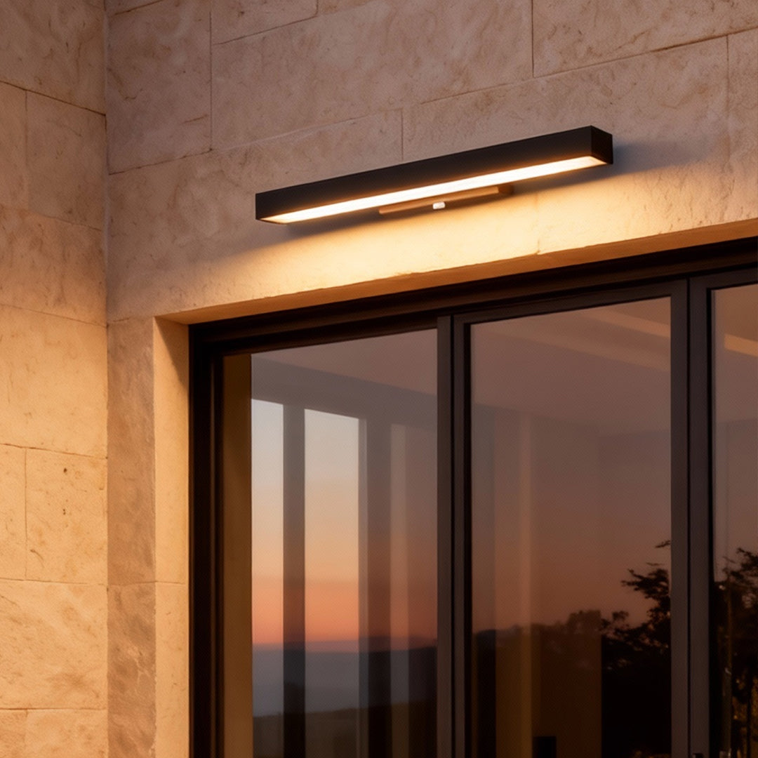 Aplique LED Linear Exterior Retangular – Preto