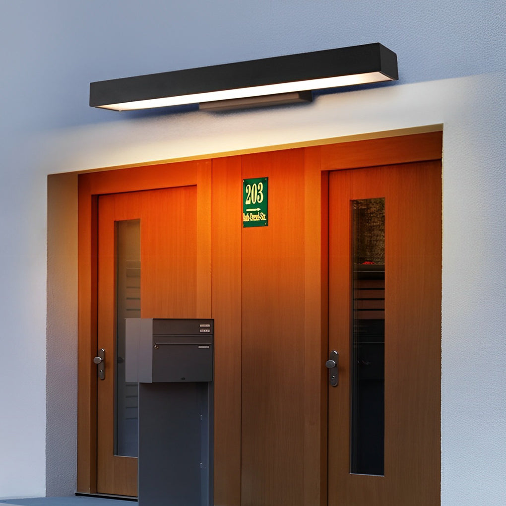 Aplique LED Linear Exterior Retangular – Preto