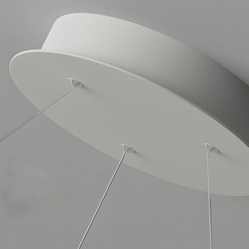 Candeeiro Pendente LED em Anéis – Preto ou Branco