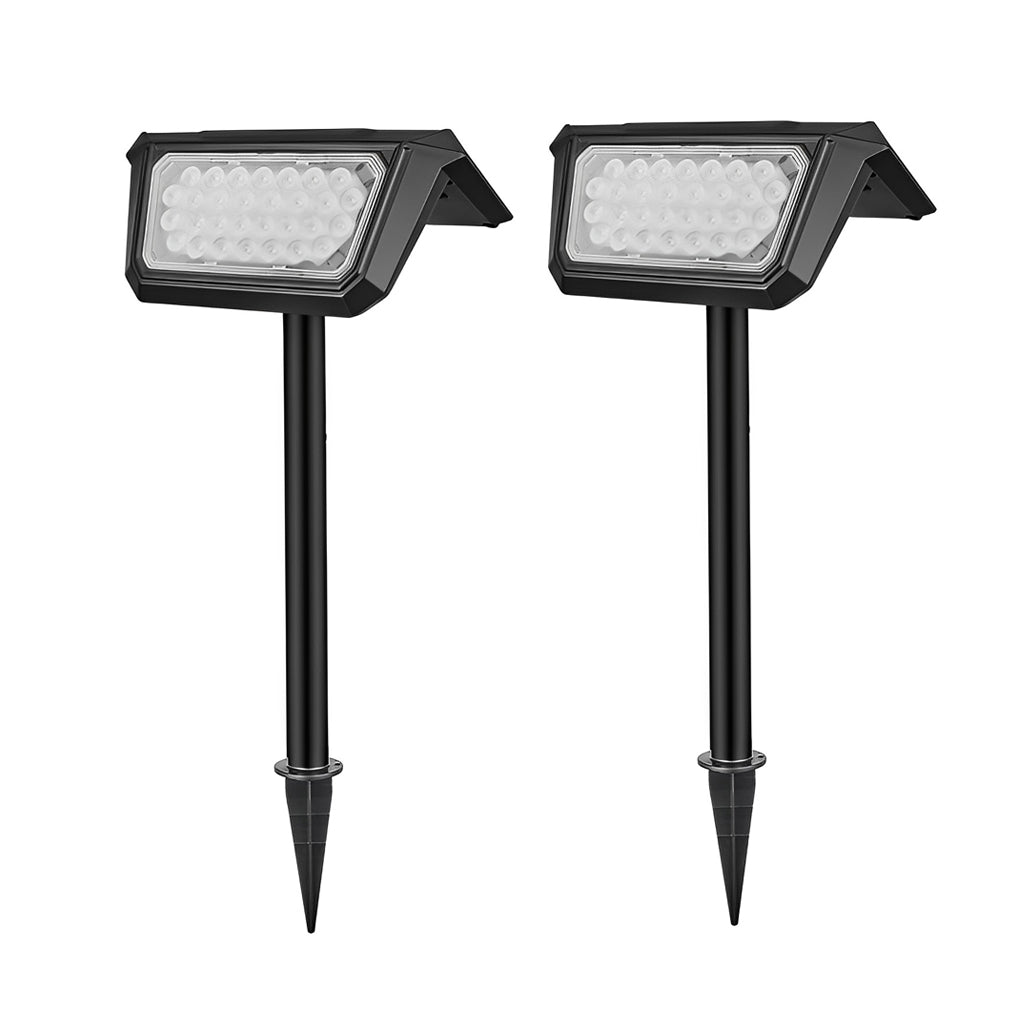 Conjunto 2 Candeeiros Solares LED Exterior IP65 – Preto Moderno