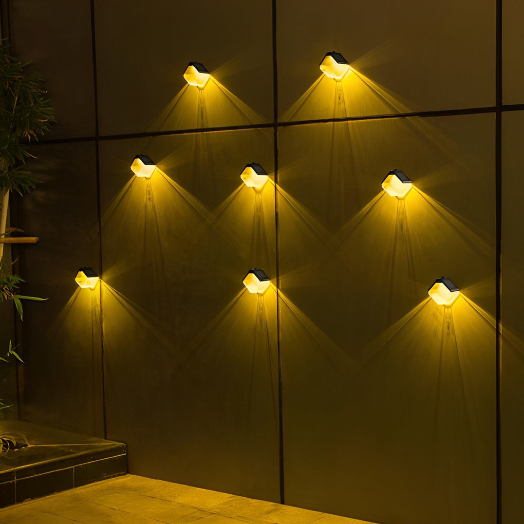 Conjunto 2 Apliques Solares LED Multicor à Prova de Água