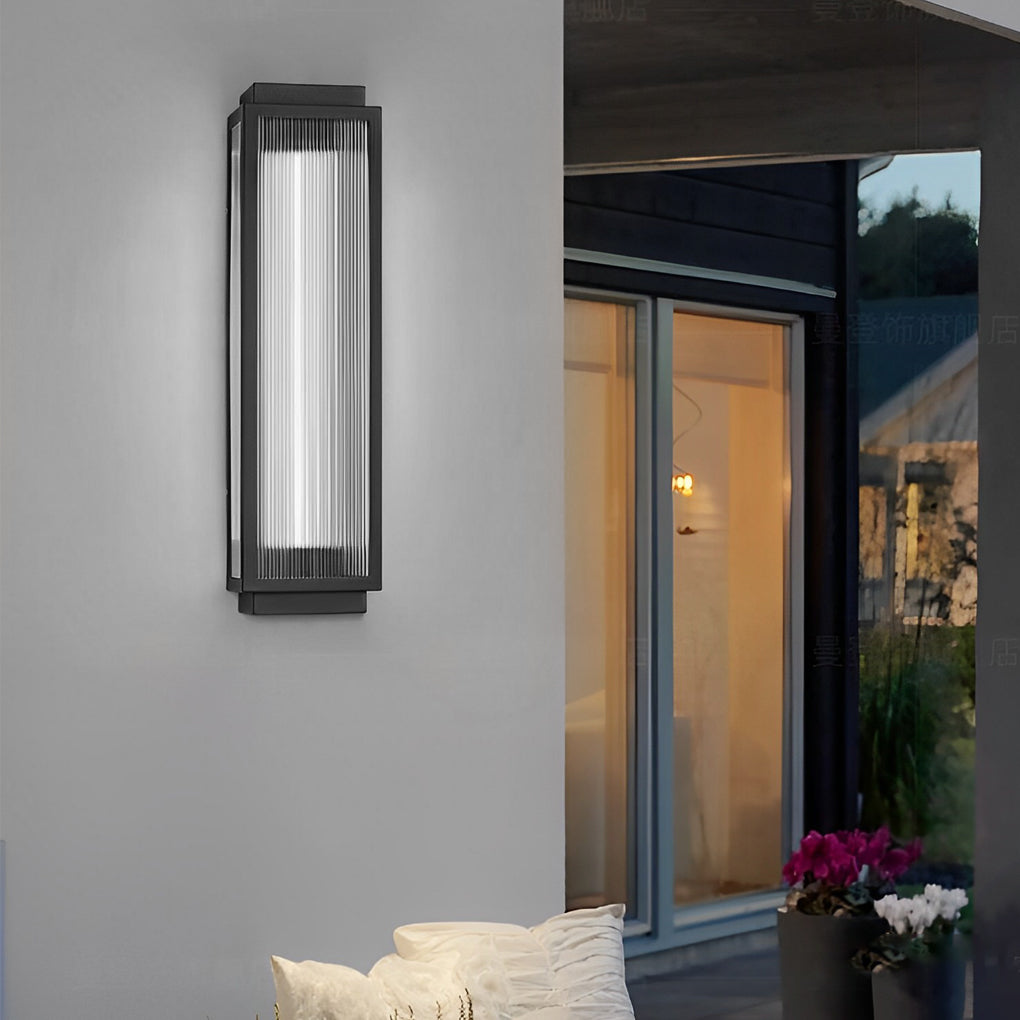 Aplique de Parede LED Exterior Retangular – Preto