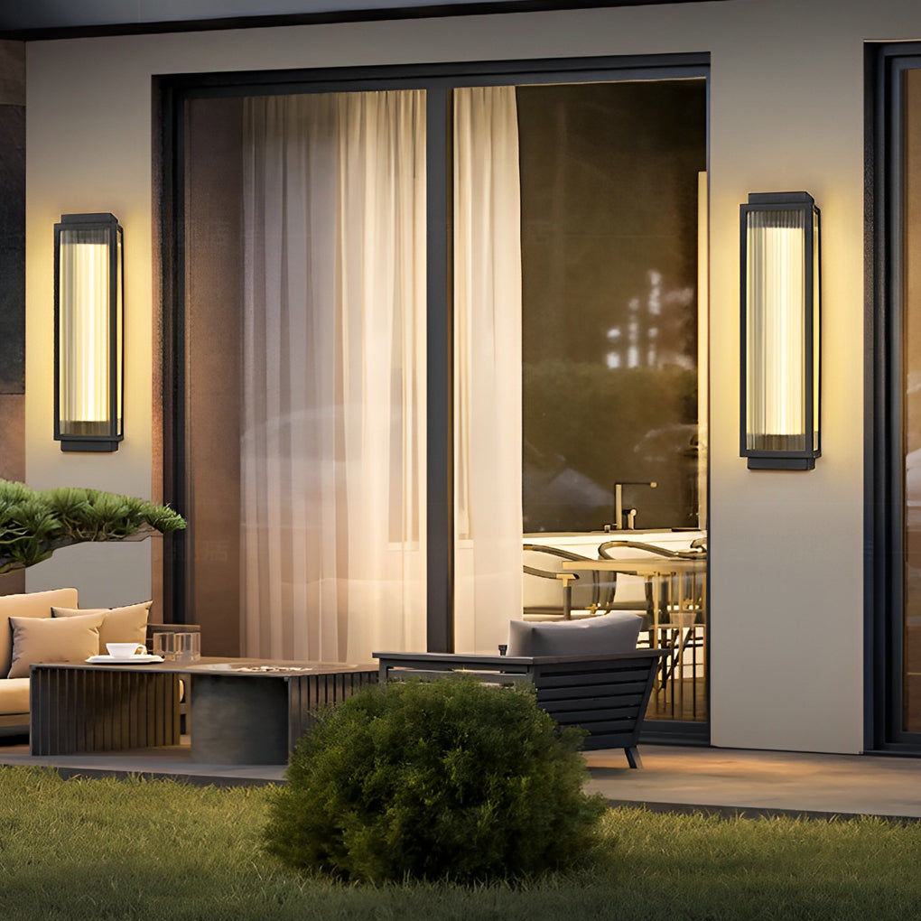 Aplique de Parede LED Exterior Retangular – Preto